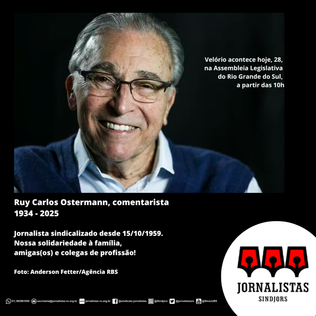 Morre Ruy Carlos Ostermann, ícone do jornalismo esportivo, aos 90 anos