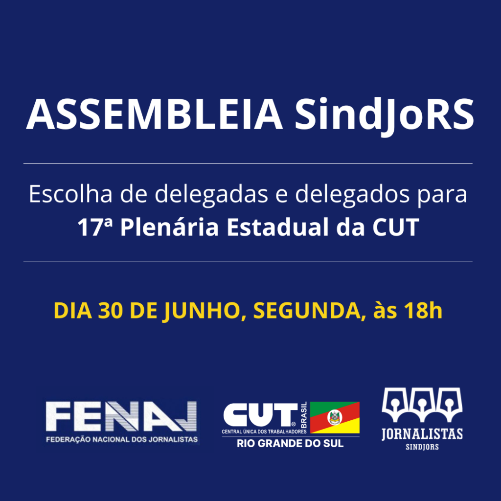 SindJoRS realiza assembleia para escolher representantes para a 17ª Plenária da CUT/RS