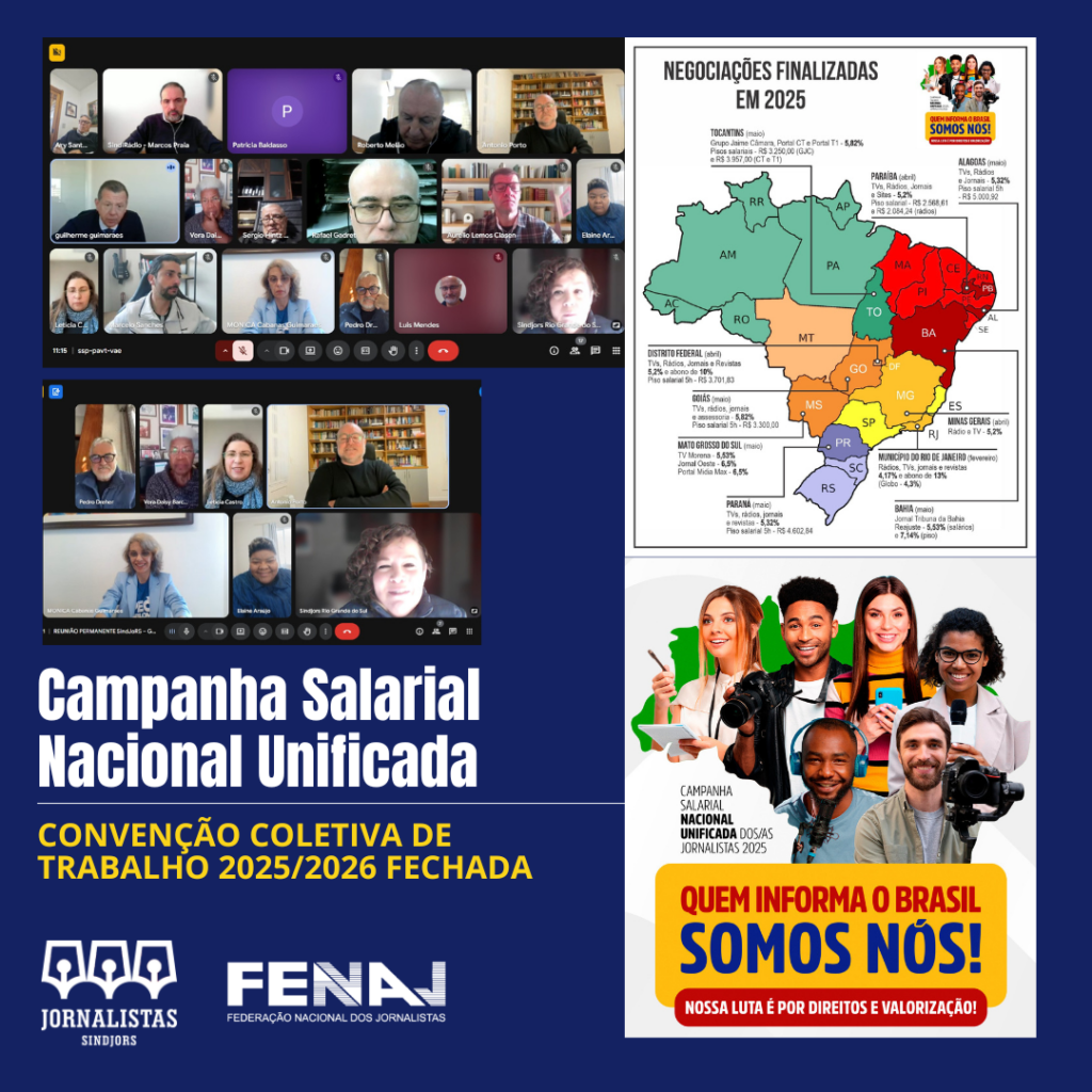 SindJoRS fecha negociação coletiva com reajuste pelo INPC, abono e aumento no prazo de afastamento em caso de falecimento de familiar
