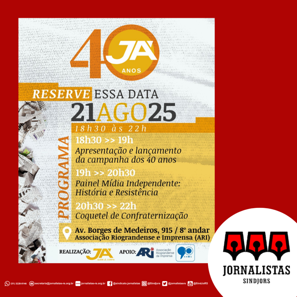 Jornal JÁ 40 anos – Quatro décadas de jornalismo independente