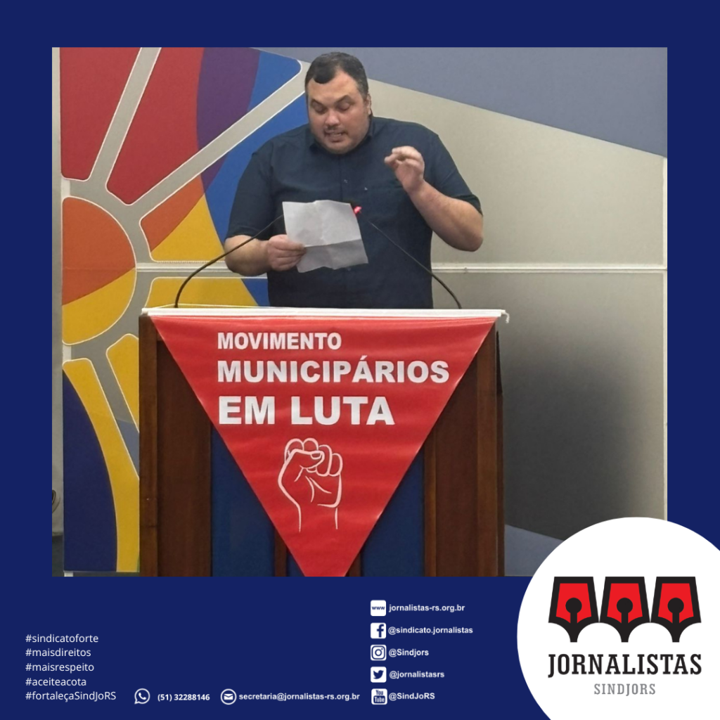 SindJoRS defende o jornalismo profissional na tribuna livre do Legislativo Santa-mariense
