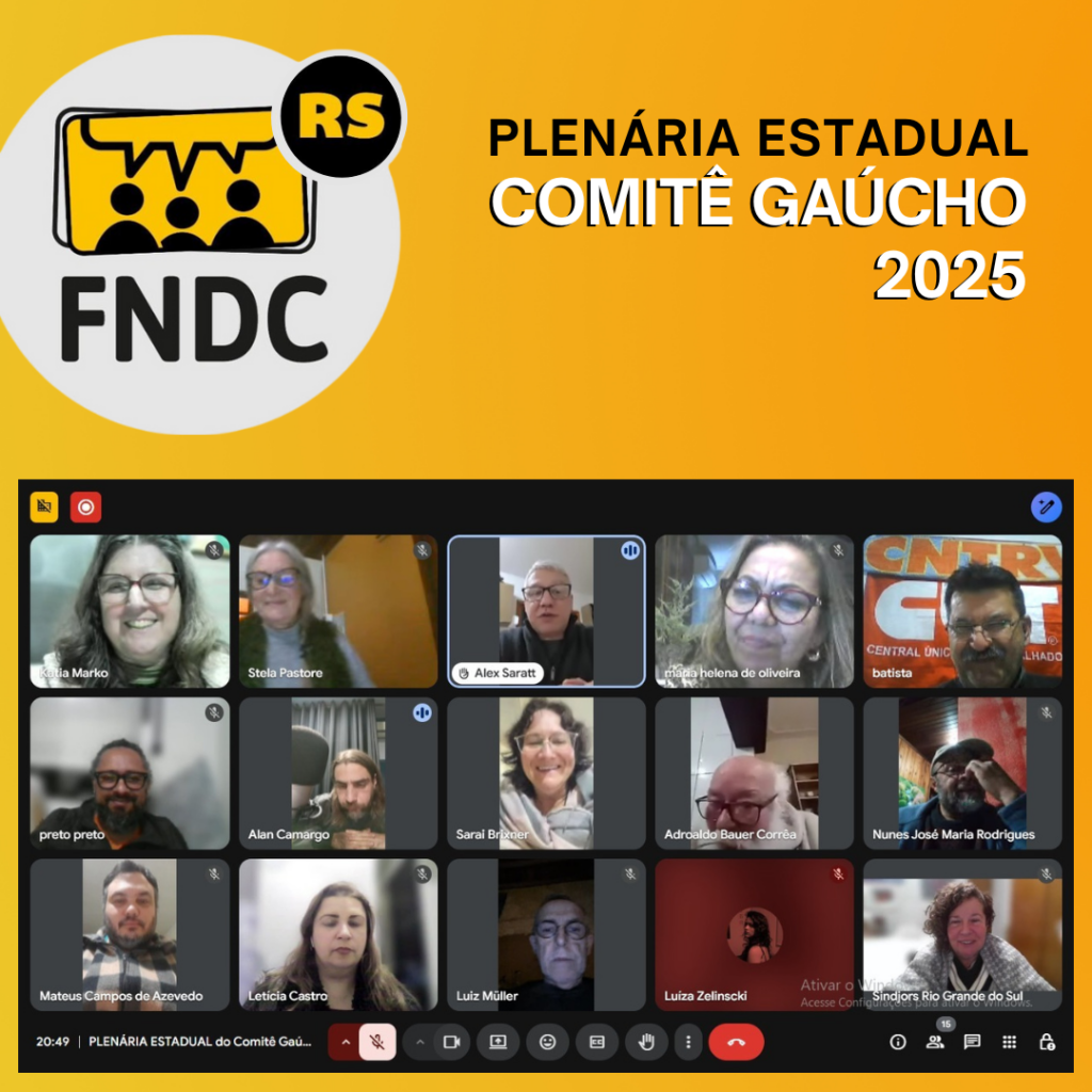 Plenária do Comitê Gaúcho do FNDC elege delegação à etapa nacional em Fortaleza (CE)