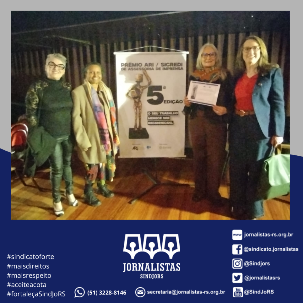 SindJoRS participa da entrega do Prêmio ARI de Assessoria de Imprensa