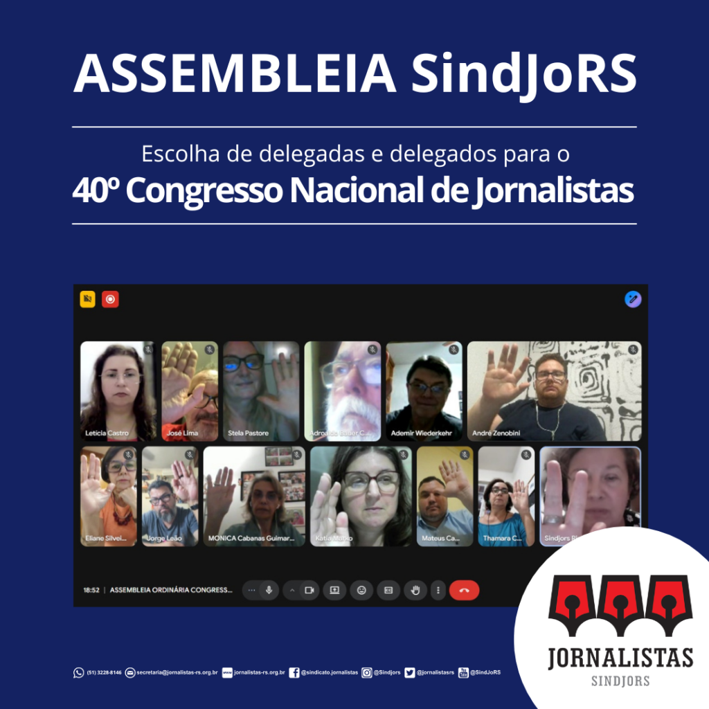 SindJoRS elege tese e delegação ao 40º Congresso Nacional de Jornalistas