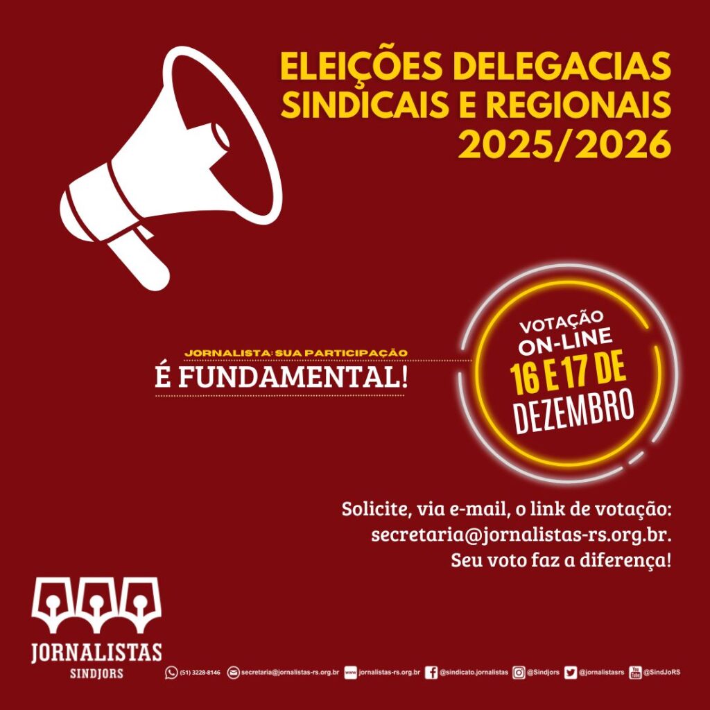 SindJoRS contabiliza 10 inscritos para concorrerem às Delegacias Regionais e Sindicais