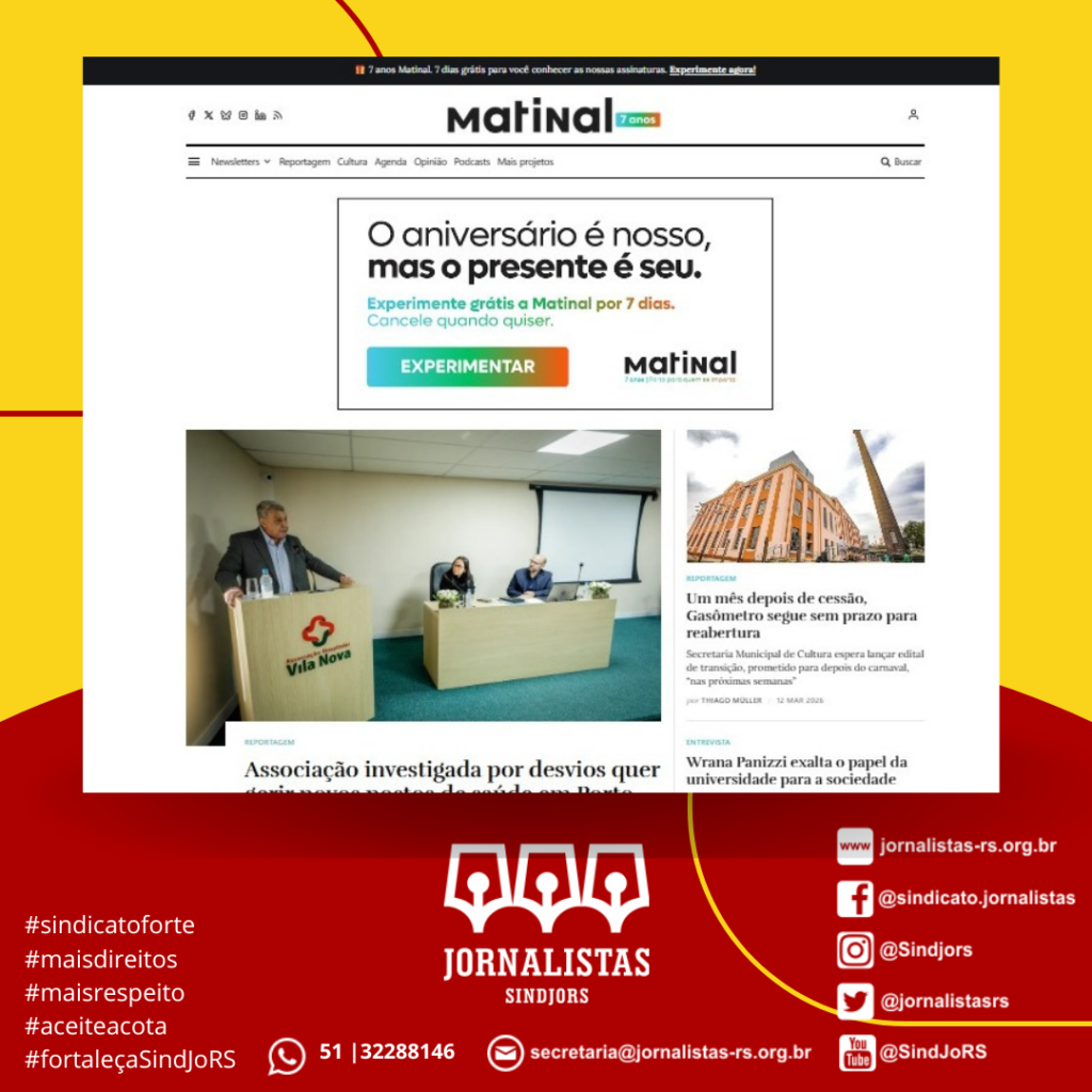 Sete anos de jornalismo ético e plural