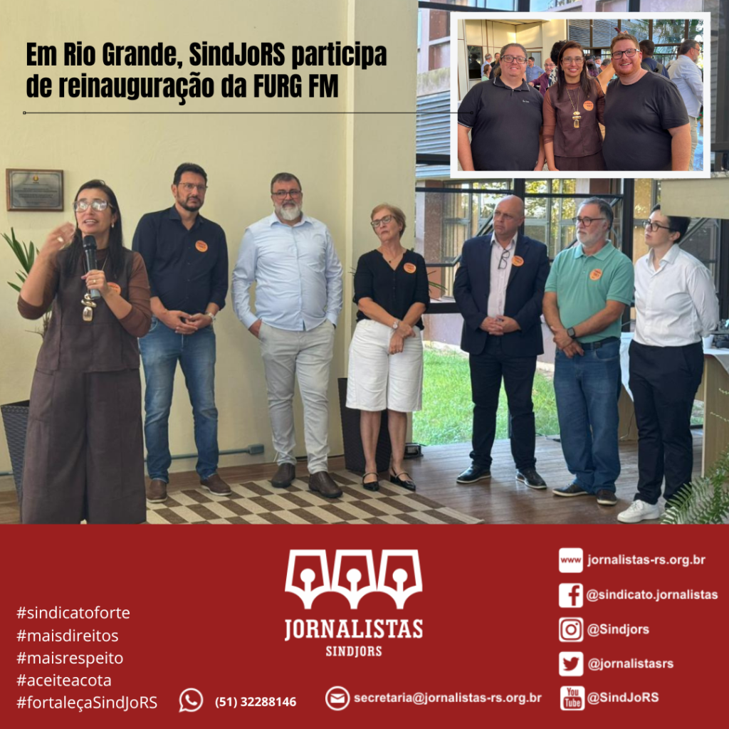 Em Rio Grande, SindJoRS participa de reinauguração da FURG FM