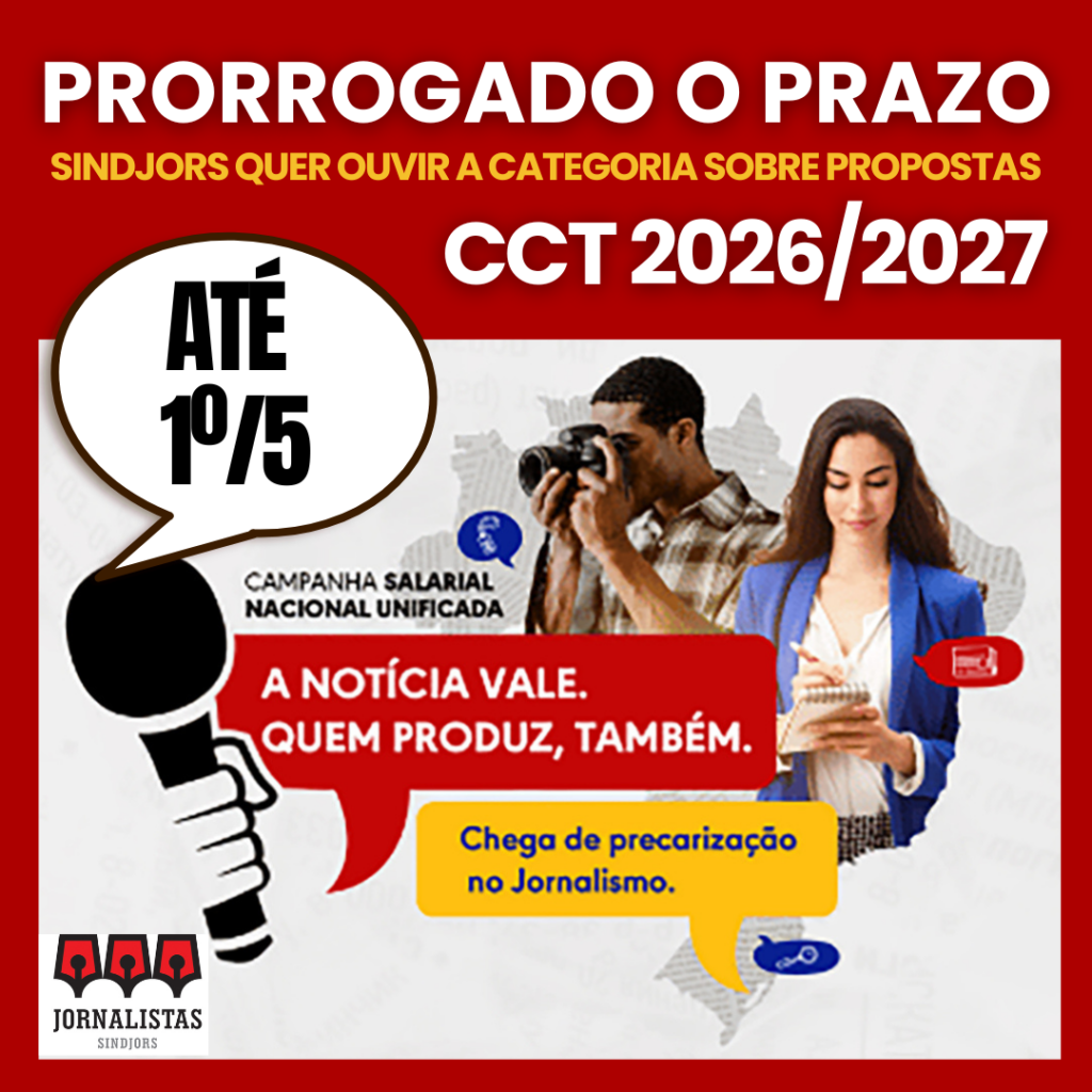 SindJoRS quer ouvir a categoria sobre propostas à CCT 2026/2027