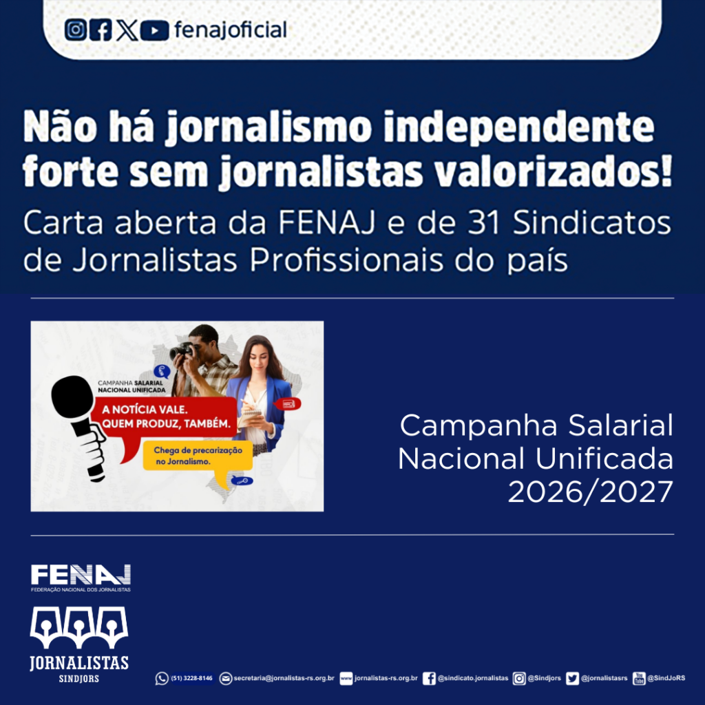 Não há jornalismo independente forte sem jornalistas valorizados!