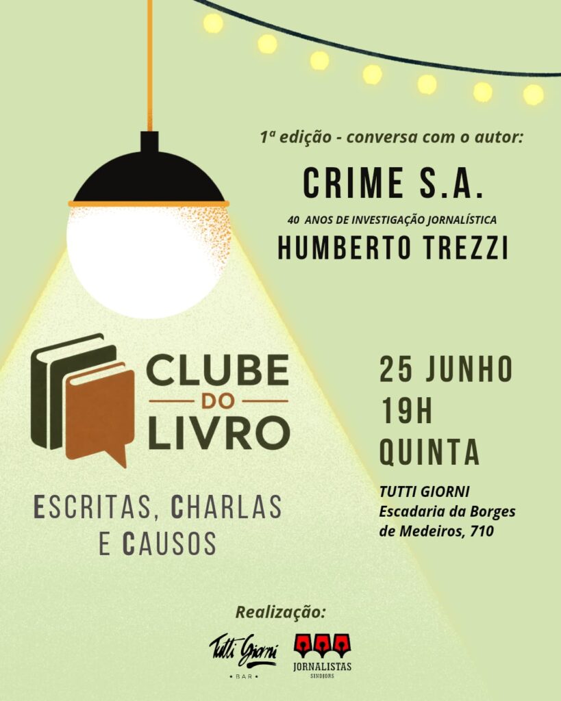Primeira edição do Clube do Livro SindJoRS ocorrerá dia 25 no Tutti Giorni