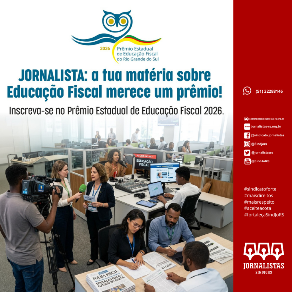 1º Prêmio Estadual de Educação Fiscal vai reconhecer trabalhos da imprensa gaúcha