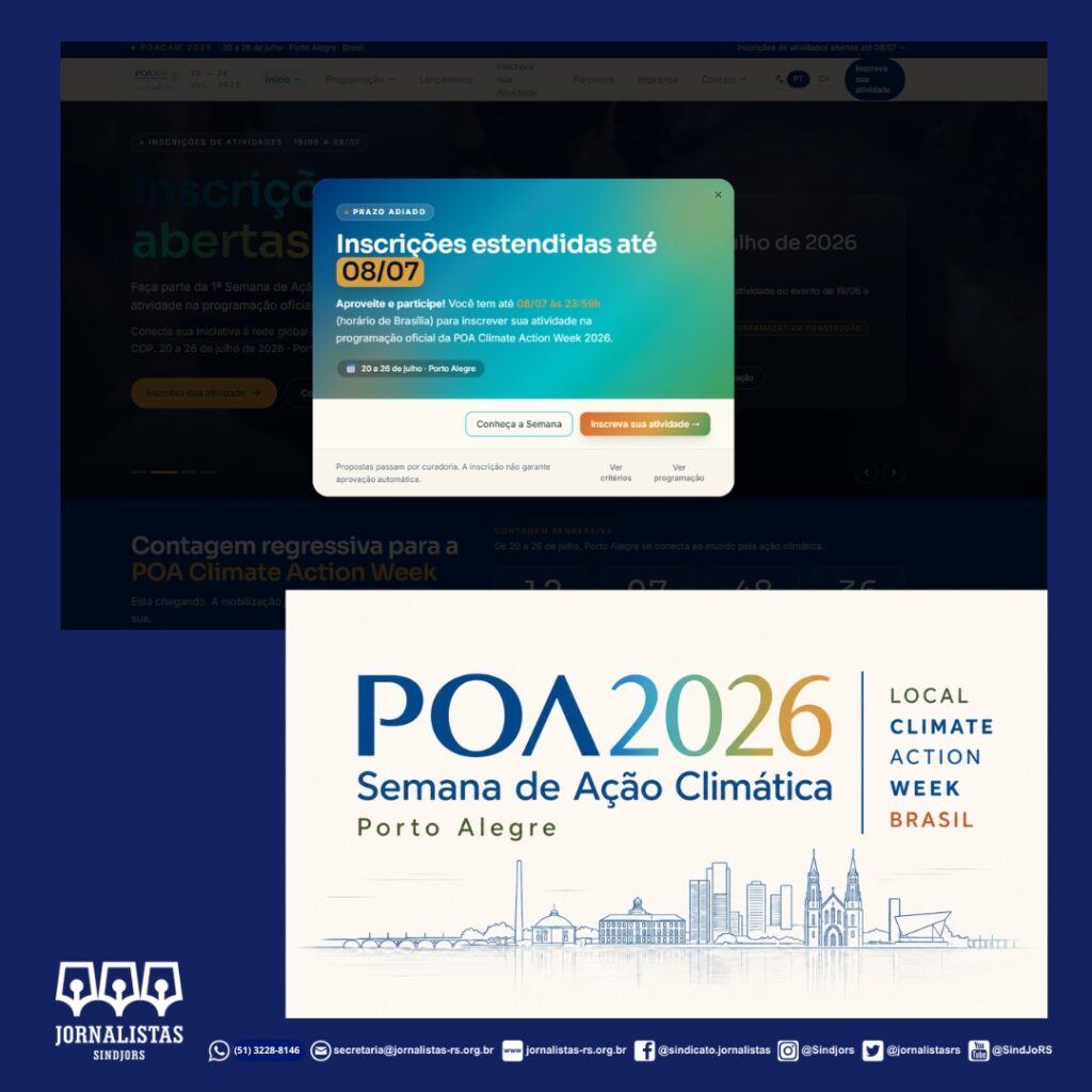 SindJoRS apoia debate sobre eventos climáticos