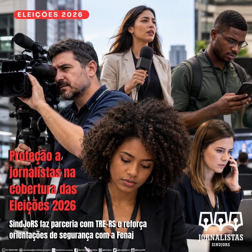 SindJoRS faz parceria com TRE-RS e divulga orientações de segurança com a Fenaj